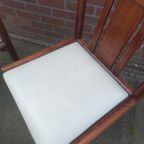 3 Vintage Eiken Houten Stoelen Organisch Jaren 70. thumbnail 4