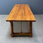 Oude Spaanse Iepen Houten Eettafel thumbnail 19