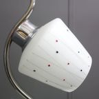 Pendant Lamp 3 White Glass Shades And Chrome Bar1960S thumbnail 4