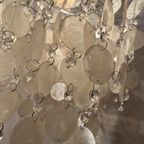 Capiz Schelpen Hanglamp Vintage Chrome Frame thumbnail 6