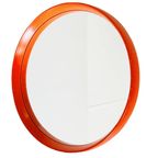 Mid-century Space Age Spiegel Oranje Hout O.w. Hack 1960’s thumbnail 7