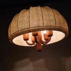 Hanglamp Teak Hout Domus Met Stoffen Kap thumbnail 9