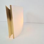 Regency Panzeri Tecla Wandlamp Messing Opaline Glas ’80 Goud thumbnail 3