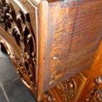 Louis Xv Franse Gebeeldhouwde Eiken Commode. thumbnail 11