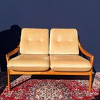 Vintage Design Fauteuil, Kersenhout, Mohair, Wilhelm Knoll thumbnail 14