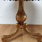 Vintage Messing Hollywood Regency Salontafel Koffietafel Met Marmer Blad thumbnail 9