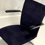 Gebroeders De Wit 1018 Fauteuil Vintage Armstoel Donkerblauw thumbnail 3