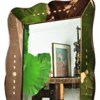 Art Deco Roze Venetiaanse Spiegel Elegant Geëtst 76X58Cm thumbnail 8