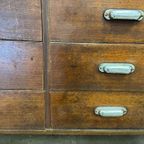 Vintage Diepe Industriële Ladekast / Dressoir / Commode thumbnail 15