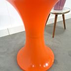Kunststof Kruk Oranje Met Wit Nr. 4 Vintage thumbnail 6
