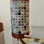 Vintage Deense Tafellamp Teak Lamp Schermerlamp Mozaïek thumbnail 4