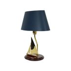 Messing Zeilboot Tafellamp Maritieme Lamp Hollywood Regency thumbnail 8