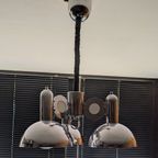 Mooie Vintage Chrome Space Age Hanglamp Van "Massive" Jaren 70S thumbnail 7