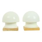 Koppel Mushroom Lampjes Nachtlamp Opaline Vintage thumbnail 7