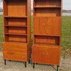 Vintage Teak Wandkast Uit Drie Delen thumbnail 8