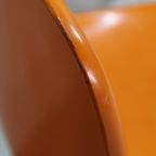 Vintage Seventies Kuipstoel, Eetkamerstoel - Oranje thumbnail 5