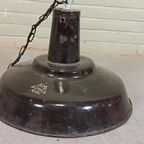 Vintage Industriële Emaille Hanglamp, Zwart thumbnail 9