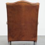 Comfortabele En In Goede Staat Verkerende Schapenleren Oorfauteuil Met Een Tijdloos Design thumbnail 9