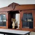 Antieke Eikenhouten Vitrinekast thumbnail 5