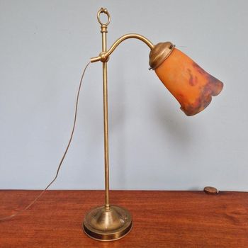 Art Deco Bureaulamp, Gesigneerd Frères Muller, Jaren 20