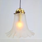 Vintage Peill & Putzler Hanglamp Glas Messing Regency '60 thumbnail 3
