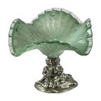 La Meridiana - Italy - Glass Bowl On Silver Base With A Romantic Scene - Original Stamp On The Gl thumbnail 2