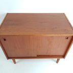 Vintage Deens Kastje Schuifdeuren Teak | Teak Fineer Kastje thumbnail 7