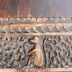Antieke Anglo Indian Olifant Tafel Vintage thumbnail 3