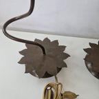 2 Vintage Massive Tafellampen In De Vorm Van Bloemen thumbnail 2