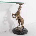 Italian Design Console Table With Casted Brass Horses thumbnail 6