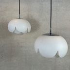 2X Vintage Design Peill & Putzler Opaline Hanglampen thumbnail 4