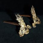 Rococo Stijl Bronzen Vuurbokken thumbnail 6