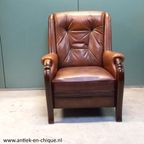 Elegante Vintage Leren Fauteuil Uit 1963 thumbnail 9