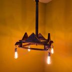Franse Hanglamp Met Adelaarskoppen Van Rond 1900 thumbnail 3