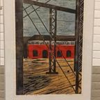 "rijkswerf", Piet Lont, 1995, Houdsnede Op Japans Papier thumbnail 8