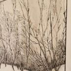 Antieke Pentekening In Lijst thumbnail 8