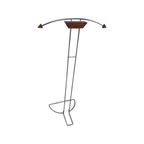 Memphis Style / Postmodern Design - Dressboy / Valet Stand - Chrome Frame With Wooden Accents thumbnail 8