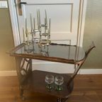 Vintage Jaren '50 Barcart, Serveerwagen, Trolley thumbnail 5