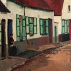 Schilderij Brugge Door Charles Lebon, 1931 thumbnail 3