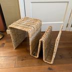 Rotan Lectuurbak - Bijzettafel - Krantenbak - Salontafel thumbnail 2
