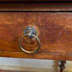 Magnifiek Bureau Werktafel Leer En Ingelegd Met Bladgoud 19E Eeuws Frans thumbnail 4