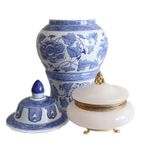 Vintage Prachtige Albaster Doos Op Pootjes Met Buddha, Italie Jaren '50/'60 thumbnail 6