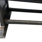 Vintage Massief Houten Bank / Zitbank In Het Zwart thumbnail 8