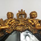 Antieke Rococo Barok Italiaanse Putti Spiegel Schouwspiegel thumbnail 16