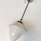 Opaalglazen Art Deco Plafondlamp Uit De 1960’S thumbnail 11
