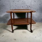 Vintage Houten Bar Cart / Roltafeltje / Barmeubel thumbnail 5