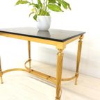 Retro Vintage Bijzettafel Hollywood Regency Goud Klassiek thumbnail 6
