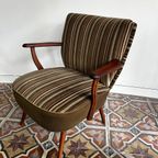 Vintage Gestreepte Fauteuil thumbnail 5
