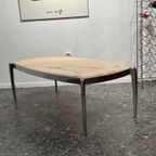 Vintage Space Age Marmeren Salontafel Met Chroom thumbnail 7