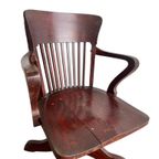 Vintage Houten Amerikaanse Bureaustoel / Desk Chair thumbnail 6